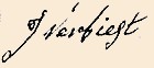 Handtekening van Johannes Verbiest