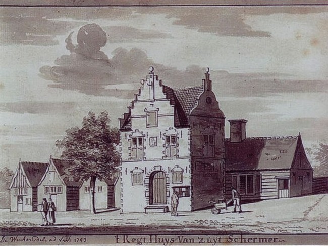 Raadhuis van Grootschermer in 1743